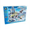 Police Building Blocks Helicopter Boat Model Bricks Toy
